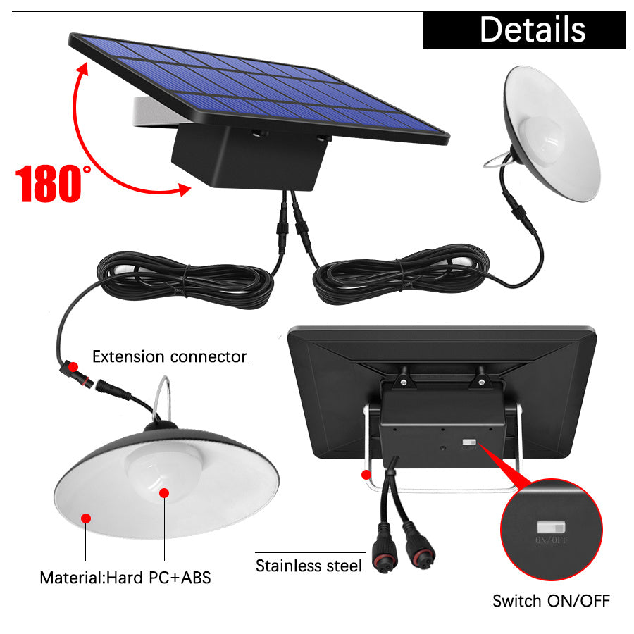 16-LED Solar Chandelier – IP65 Waterproof Warm/White LED Pendant – Duvencioglu