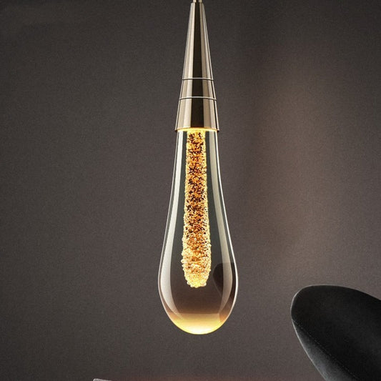 Postmodern Crystal LED Pendant – Single-Head Minimalist Chandelier – Duvencioglu