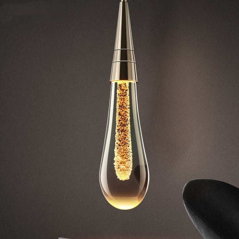 Postmodern Crystal LED Pendant – Single-Head Minimalist Chandelier – Duvencioglu