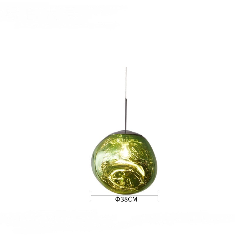 Postmodern Nordic Lava Glass Chandelier – Ø28/38 cm Pendant – Duvencioglu