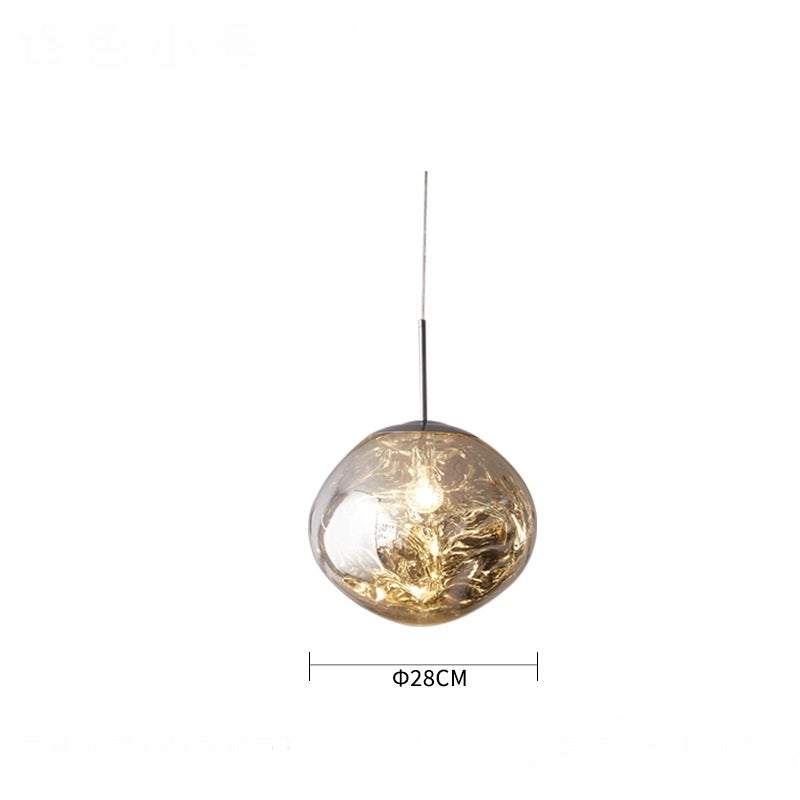 Postmodern Nordic Lava Glass Chandelier – Ø28/38 cm Pendant – Duvencioglu