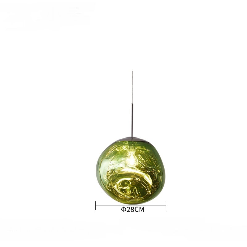 Postmodern Nordic Lava Glass Chandelier – Ø28/38 cm Pendant – Duvencioglu