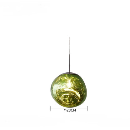Postmodern Nordic Lava Glass Chandelier – Ø28/38 cm Pendant – Duvencioglu