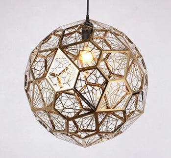 Stainless Steel Diamond Chandelier – Geometric Pendant Light – Duvencioglu