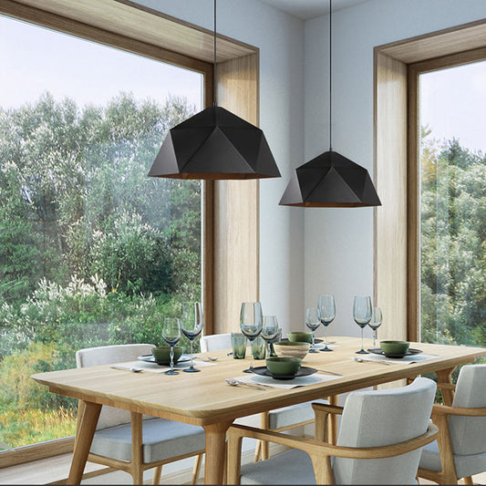 Geometric Hanging Pendant Light - Modern & Colorful Iron Lamp – Duvencioglu