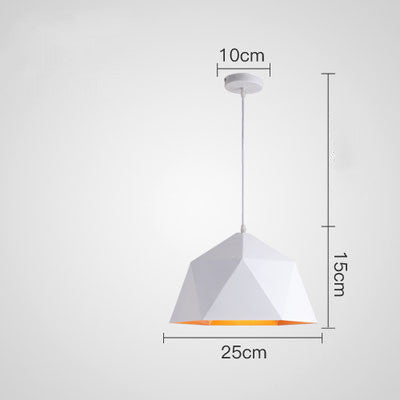 Geometric Hanging Pendant Light - Modern & Colorful Iron Lamp – Duvencioglu