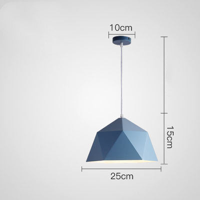 Geometric Hanging Pendant Light - Modern & Colorful Iron Lamp – Duvencioglu