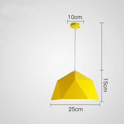 Geometric Hanging Pendant Light - Modern & Colorful Iron Lamp – Duvencioglu