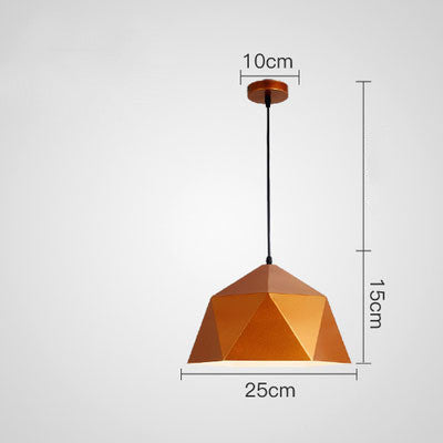 Geometric Hanging Pendant Light - Modern & Colorful Iron Lamp – Duvencioglu
