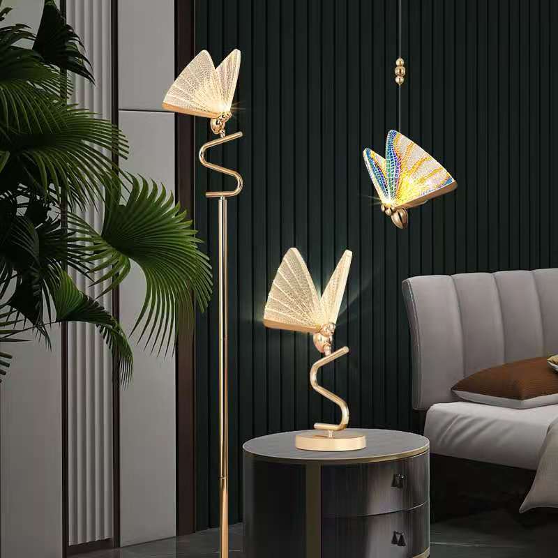 Modern Butterfly LED Chandelier – Acrylic & Aluminum Pendant Light – Duvencioglu