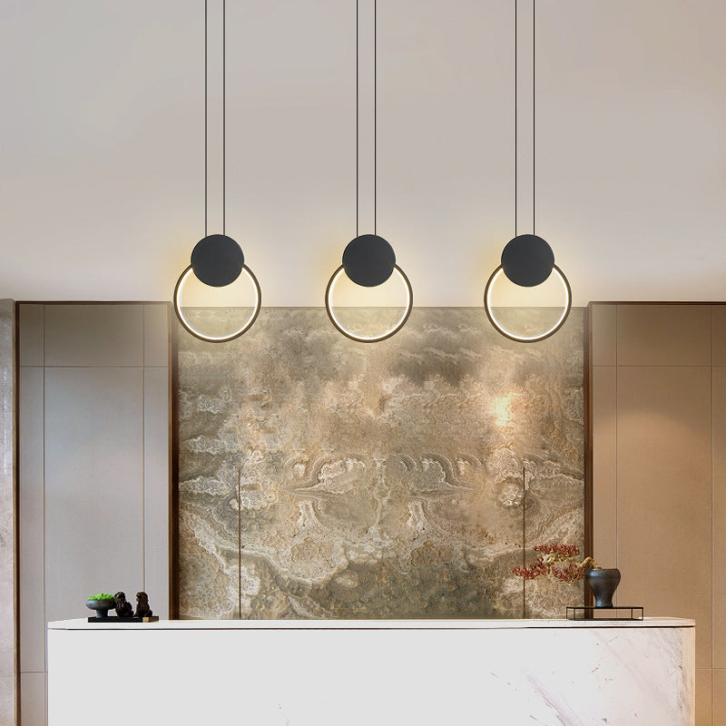 Nordic Iron & Acrylic LED Chandelier – 1100×130 mm Minimalist Pendant – Duvencioglu