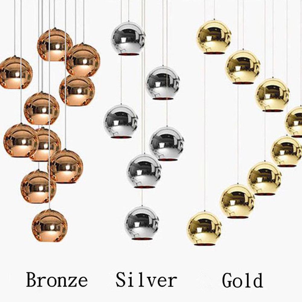 Electroplated Round Glass LED Chandelier – Café & Bar Pendant (1.5 m Drop) – Duvencioglu