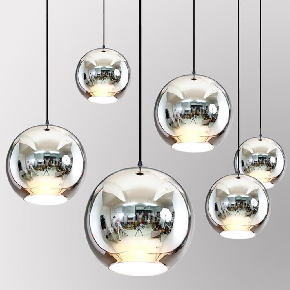 Electroplated Round Glass LED Chandelier – Café & Bar Pendant (1.5 m Drop) – Duvencioglu