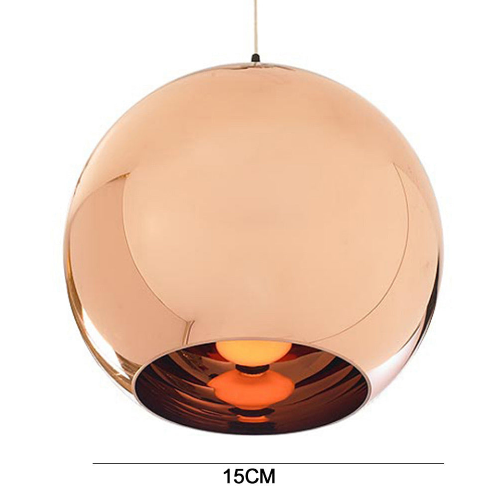 Electroplated Round Glass LED Chandelier – Café & Bar Pendant (1.5 m Drop) – Duvencioglu