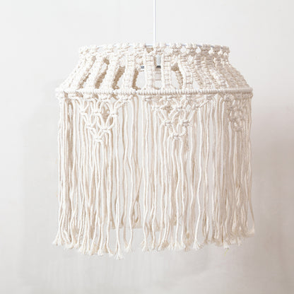 Nordic Boho Woven Lampshade - Creative Cotton Rope Wall Decor – Duvencioglu