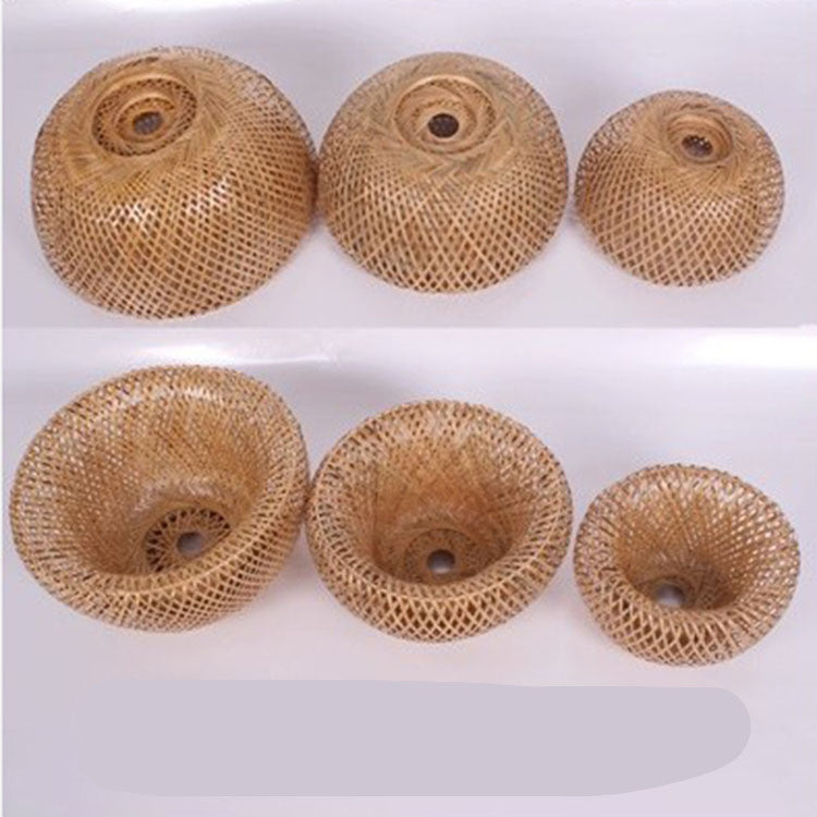 American Garden Bamboo Rattan Chandelier – Southeast Asian Pendant (Ø 600 mm) – Duvencioglu
