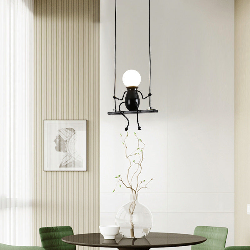 Nordic Wrought-Iron LED Chandelier – 6-Light Minimalist Pendant – Duvencioglu