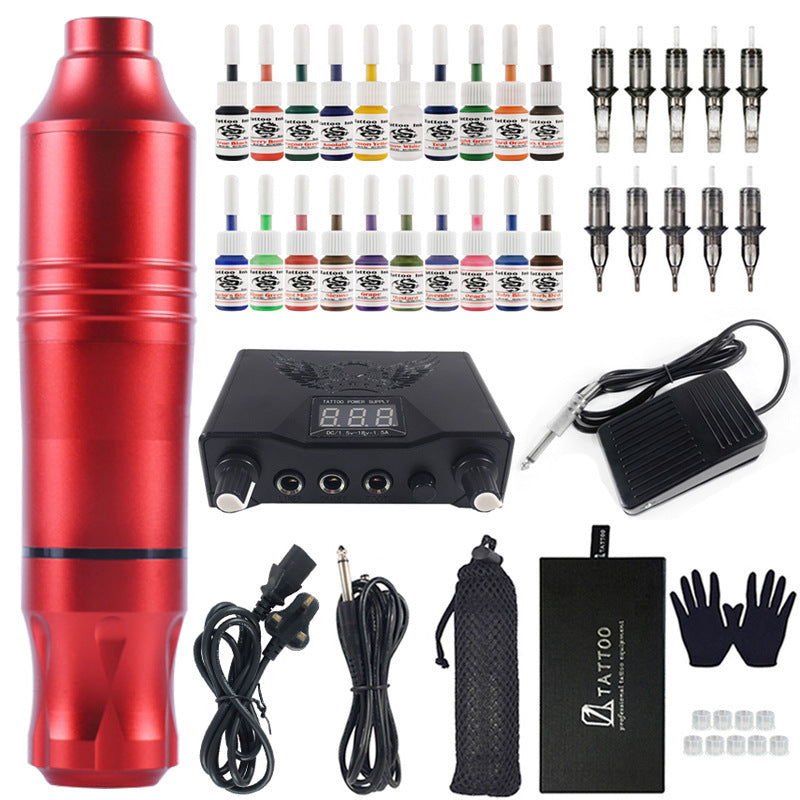 20-Color Professional Tattoo Machine Pen Kit - Complete Set – Duvencioglu