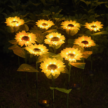 Solar Powered LED Sunflower Garden Lights - Outdoor Decorative Lamps – Duvencioglu