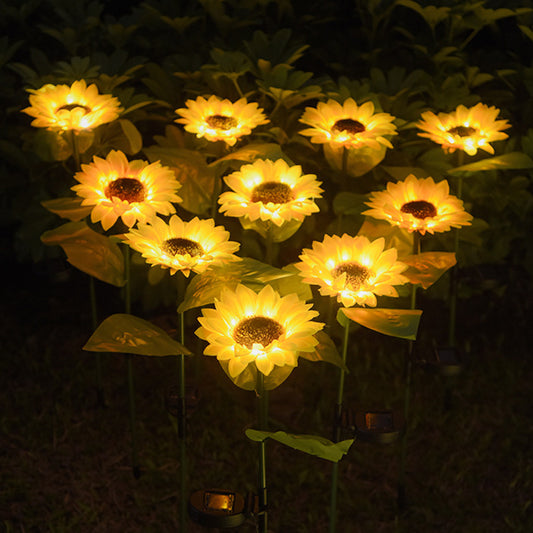 Solar Powered LED Sunflower Garden Lights - Outdoor Decorative Lamps – Duvencioglu