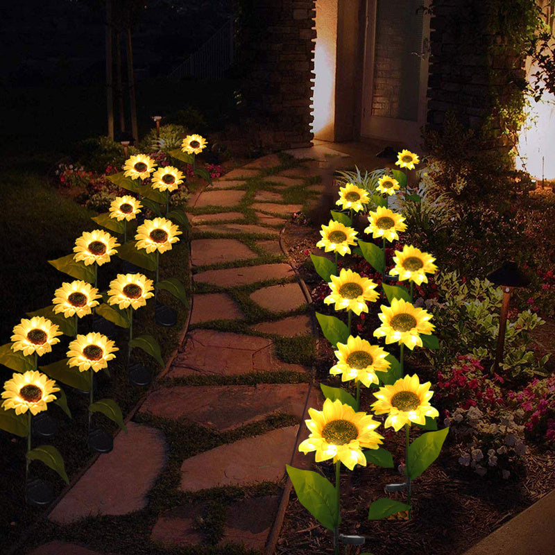 Solar Powered LED Sunflower Garden Lights - Outdoor Decorative Lamps – Duvencioglu