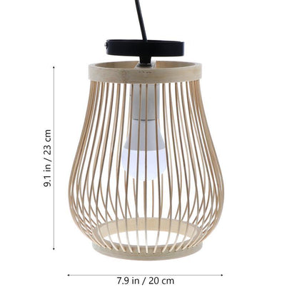 Zen Bamboo Lantern Chandelier – Japanese & Chinese Style Pendant – Duvencioglu