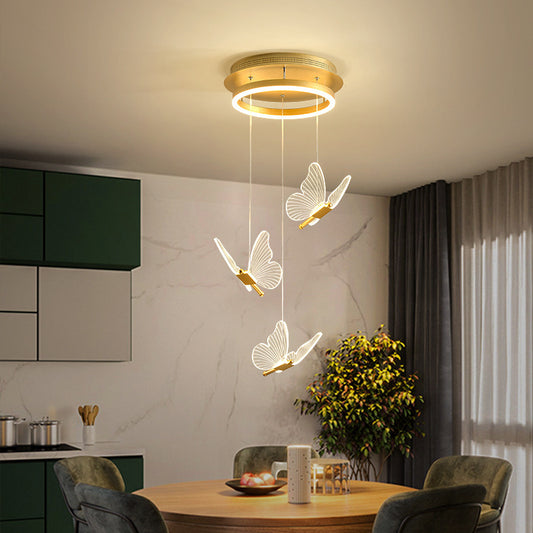 Duplex Revolving LED Chandelier – 3–24 Heads Gold Pendant – Duvencioglu
