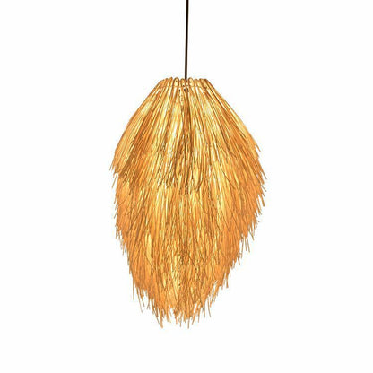 Idyllic Pinecone Rattan LED Chandelier – 300 mm Pendant – Duvencioglu