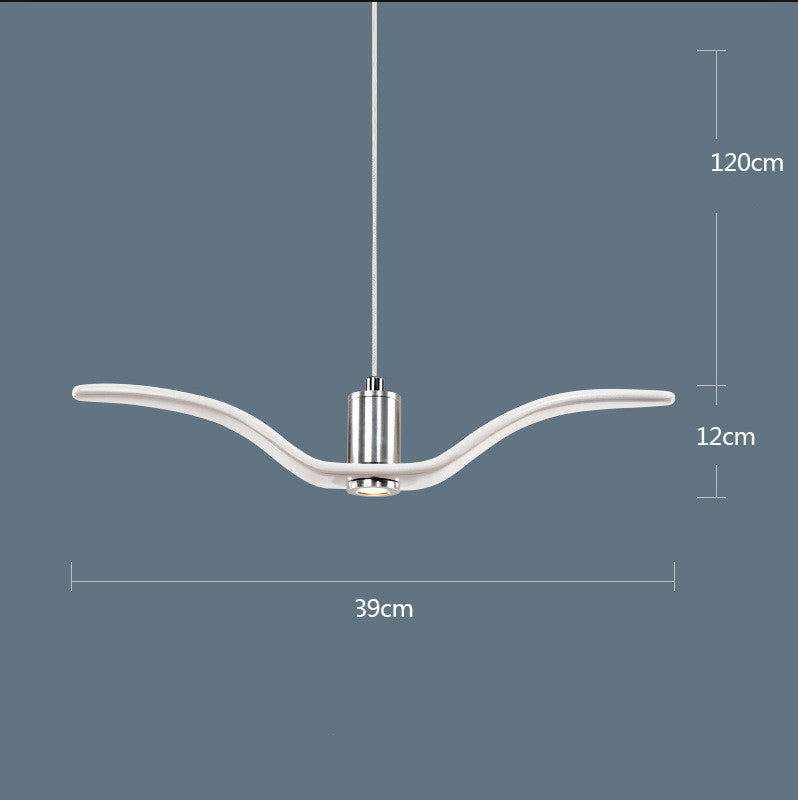 Resin Seagull LED Chandelier – Coastal Wing Pendant – Duvencioglu
