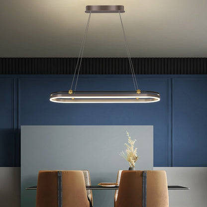 Modern Art Bar Long LED Chandelier – 10–15-Light Zinc-Alloy Pendant – Duvencioglu