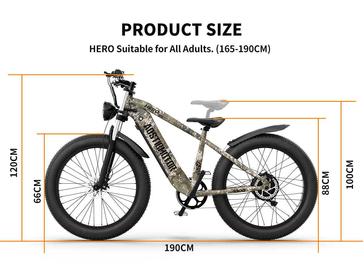 Conquer Any Trail: 26" Fat Tire Electric Bike with 1000W Motor & 52V Battery – Duvencioglu