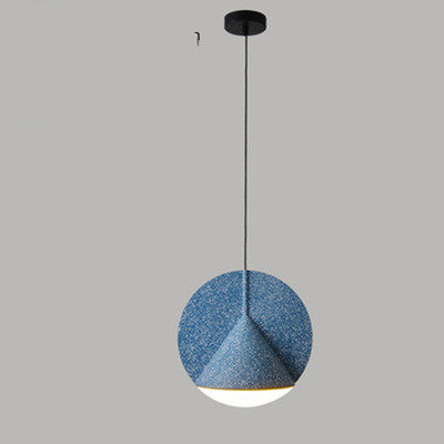 Nordic Terrazzo Resin Chandelier – 30 cm LED Pendant (Adjustable Height) – Duvencioglu