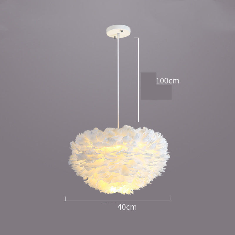 Heartfelt PVC LED Chandelier – 30 cm Remote & Voice-Control Pendant – Duvencioglu