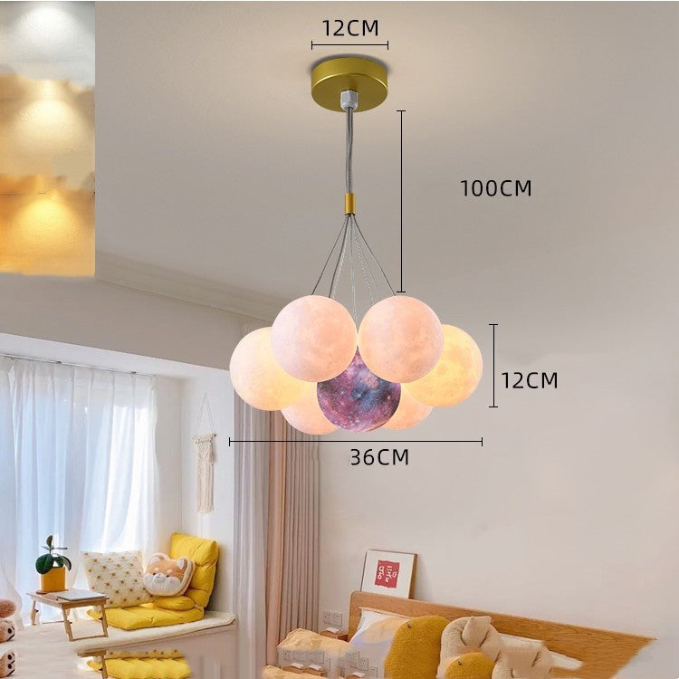 Nordic Moon Bubble LED Chandelier – 10–15 Lights, 41–50 W Neutral White Pendant – Duvencioglu