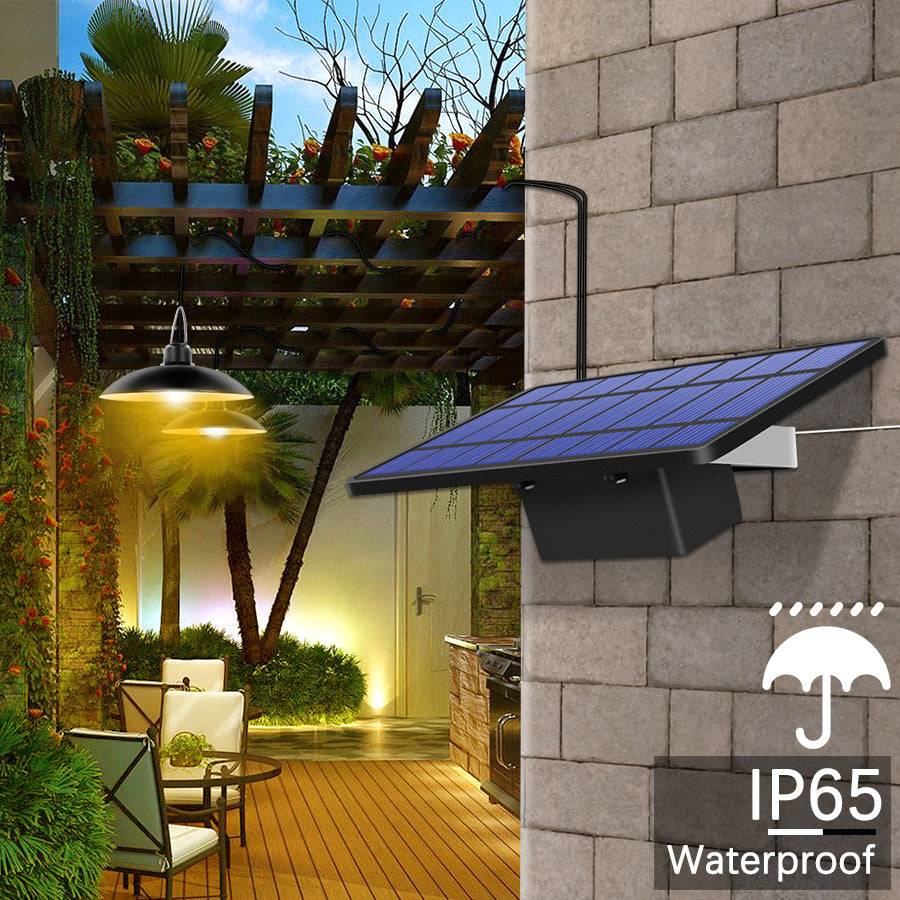 16-LED Solar Chandelier – IP65 Waterproof Warm/White LED Pendant – Duvencioglu