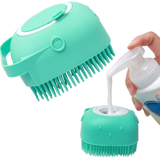 2-in-1 Pet Shampoo Massager Brush - Silicone Grooming Scrubber – Duvencioglu