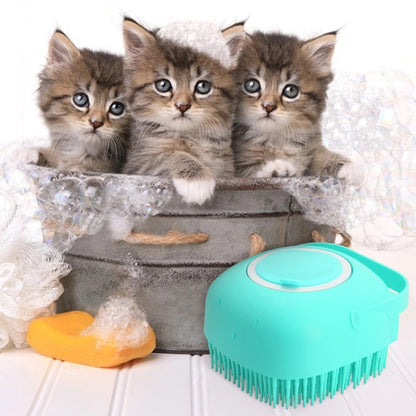 2-in-1 Pet Shampoo Massager Brush - Silicone Grooming Scrubber – Duvencioglu