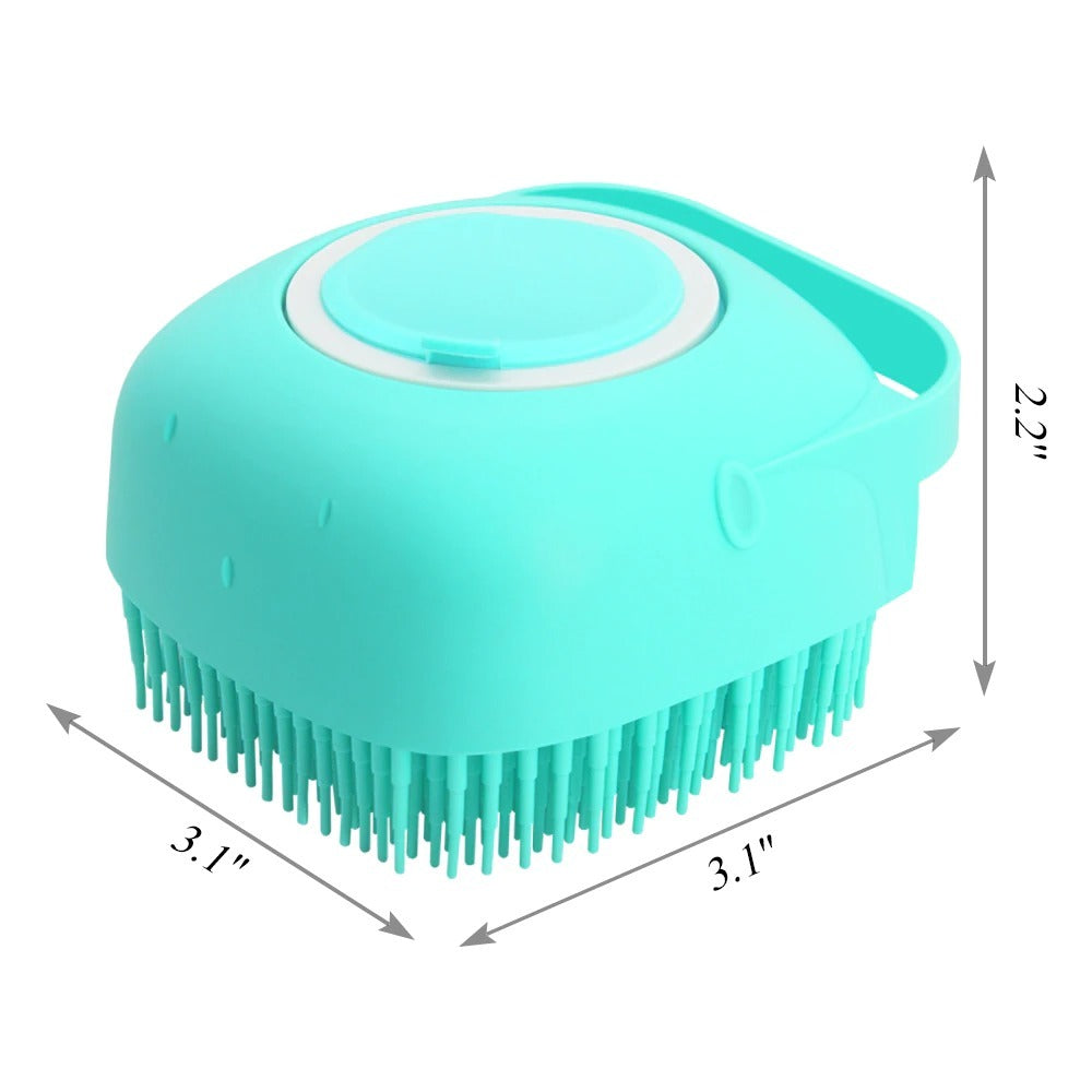 2-in-1 Pet Shampoo Massager Brush - Silicone Grooming Scrubber – Duvencioglu