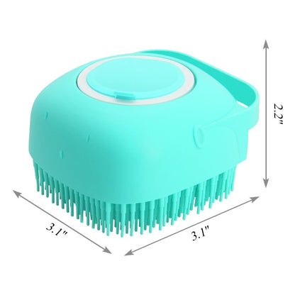 2-in-1 Pet Shampoo Massager Brush - Silicone Grooming Scrubber – Duvencioglu