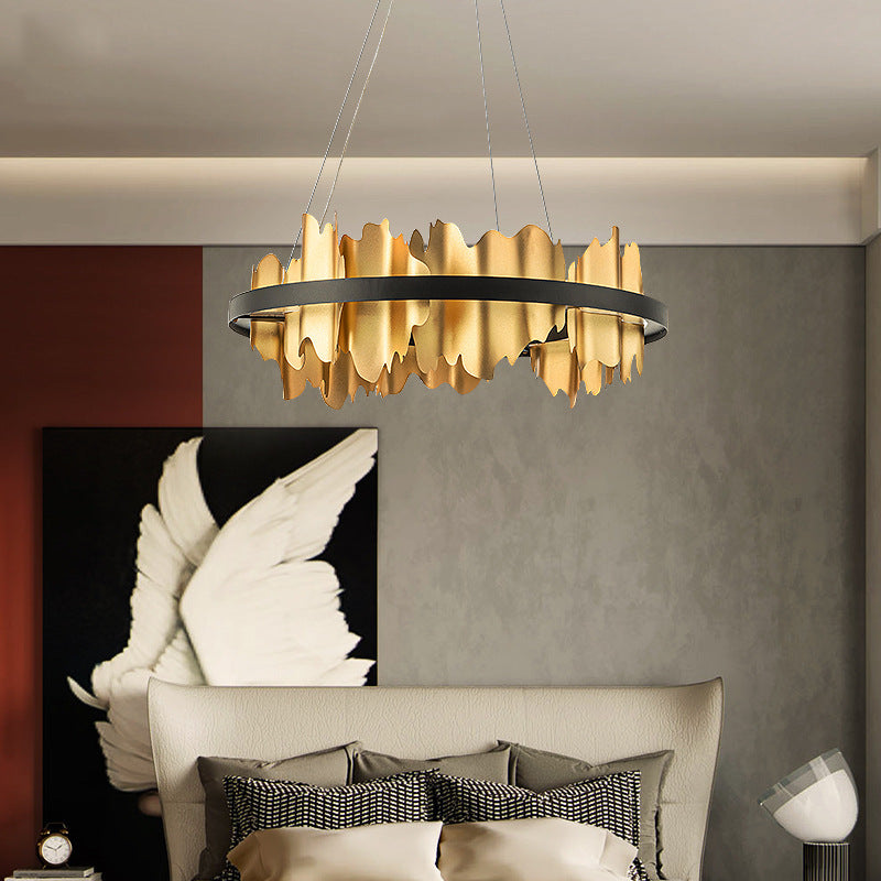 Postmodern Italian Luxury LED Chandelier – Ø 60/80 cm Organic Glass Pendant – Duvencioglu