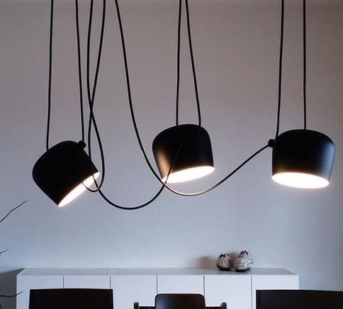 Modern Minimalist Aluminum Snare Chandelier – Customizable Pendant – Duvencioglu