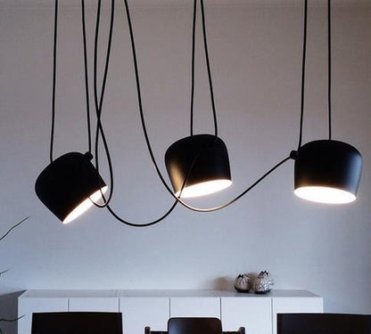 Modern Minimalist Aluminum Snare Chandelier – Customizable Pendant – Duvencioglu