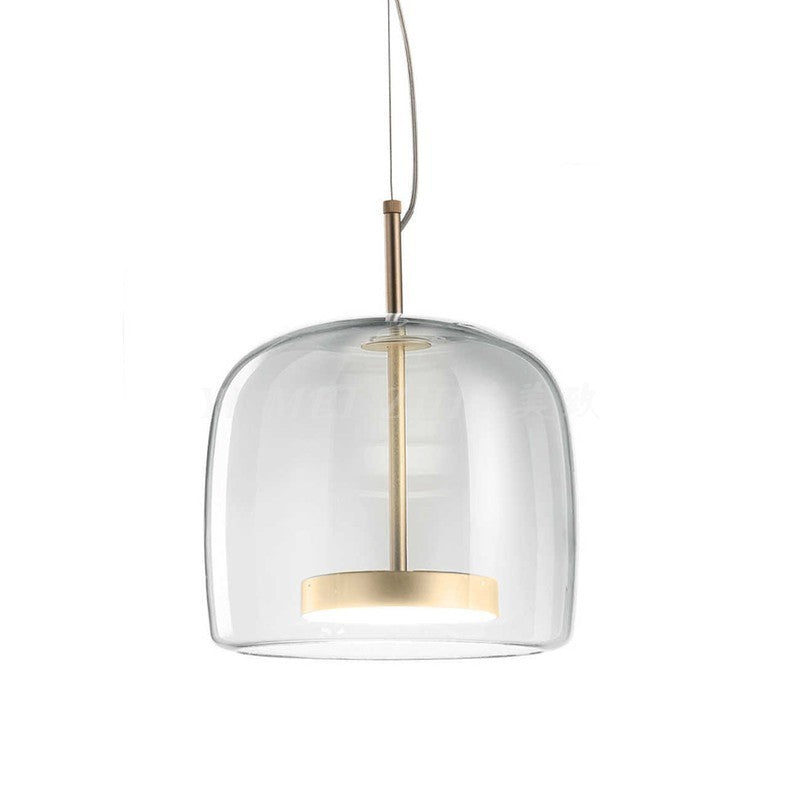 Minimalist Glass Disc Chandelier – Single- & Multi-Head Pendant – Duvencioglu