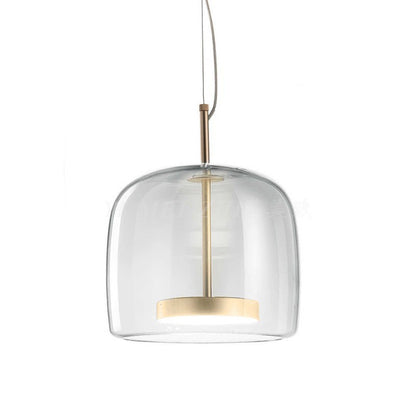 Minimalist Glass Disc Chandelier – Single- & Multi-Head Pendant – Duvencioglu