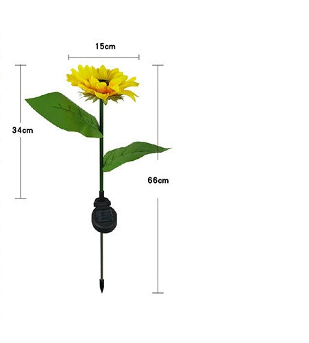 Solar Powered LED Sunflower Garden Lights - Outdoor Decorative Lamps – Duvencioglu