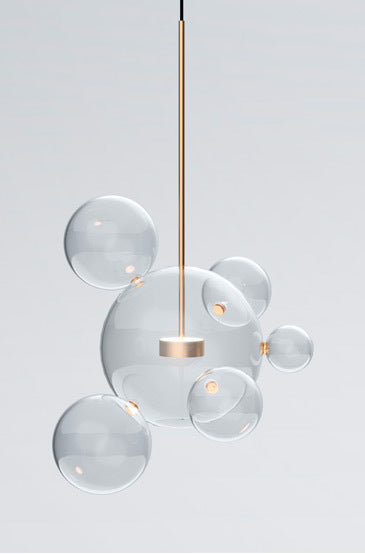 Soap Bubble Mickey LED Glass Chandelier – Nordic Pendant (3C Certified) – Duvencioglu