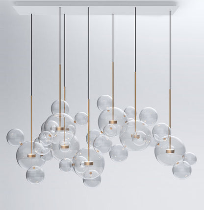 Soap Bubble Mickey LED Glass Chandelier – Nordic Pendant (3C Certified) – Duvencioglu