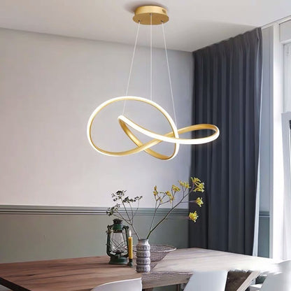 Adjustable Modern Iron LED Fish-Line Chandelier – Smart Eye-Protection Dining Pendant – Duvencioglu