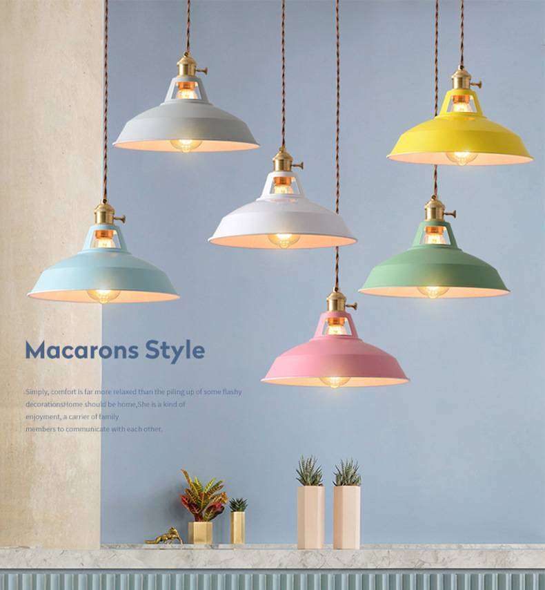 Retro “Macaron” 270 mm LED Chandelier – Single-Head Pendant – Duvencioglu