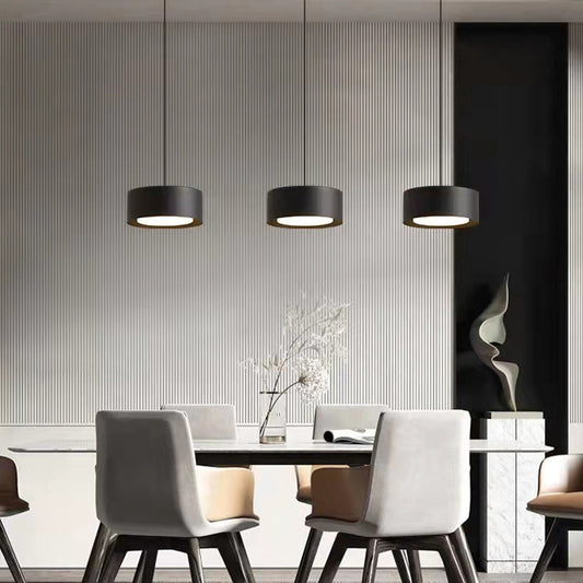 Scandinavian Single-Head LED Bedside Chandelier – Small Iron Pendant – Duvencioglu